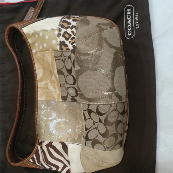 Coach Denim Patchwork Hobo Bag - Picture 12 of 12